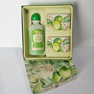 Vintage 70s Hallmark Scented Bath Ensemble Green Apple Fragrance Bath Collection